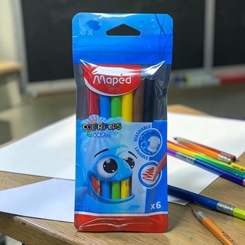 Maped Color Peps Ocean Yıkanabilir Keçeli Kalem 6 Renk