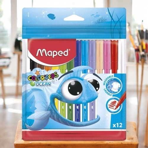 Maped Colorpeps Ocean Yıkanabilir Keçeli Kalem 12 Renk