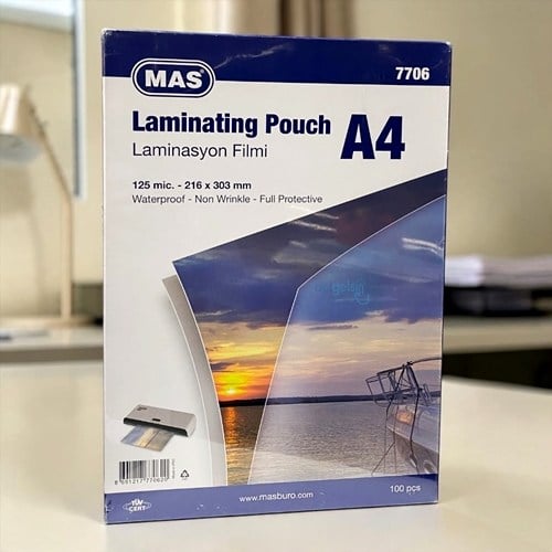 Mas A4 Laminasyon Filmi 125 Micron 100 Lü