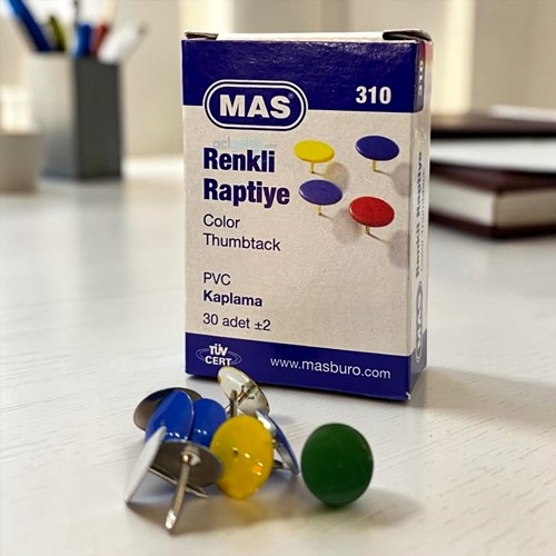 Mas Renkli Raptiye Pvc Kaplı Karışık