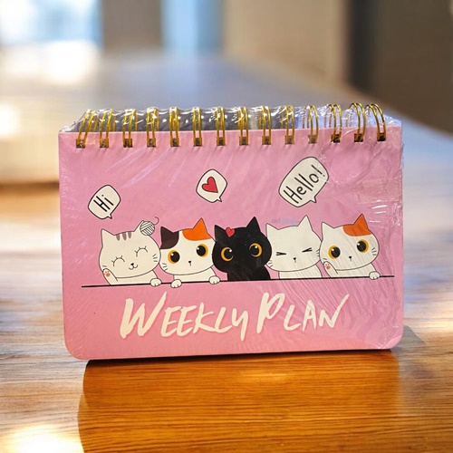 Masa Üstü Planlayıcı Not Defteri Cat