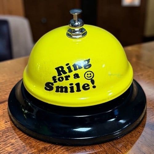 Masa Üstü Resepsiyon Zili Sarı Ring For'a Smile