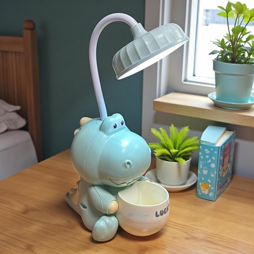 Masa Üstü Sevimli Dinazor Usb Şarzlı Led Lamba Yeşil