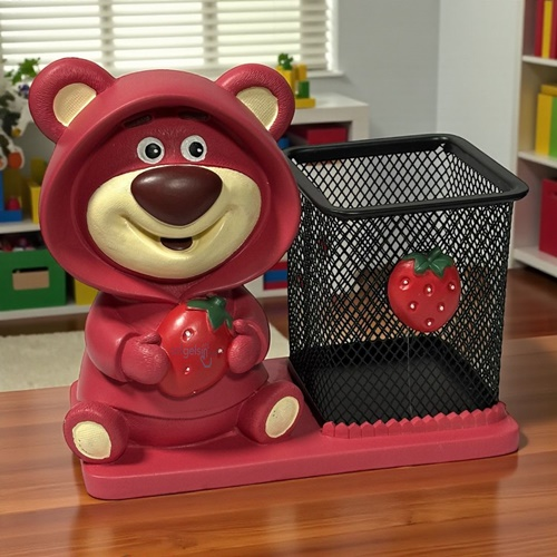 Masa Üstü Sevimli Kapüşonlu Ayıcık Kalemlik