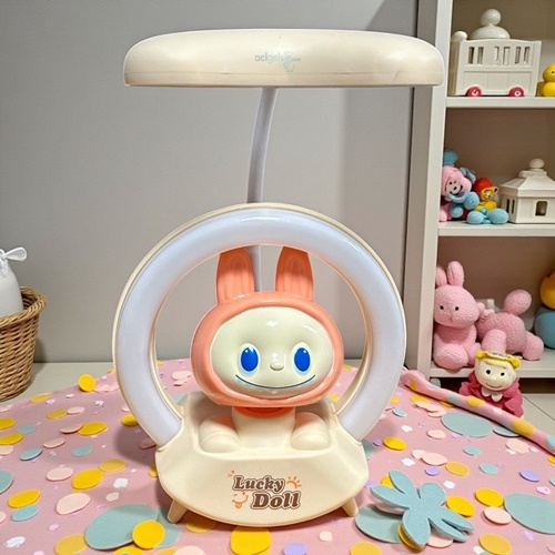 Masa Üstü Sevimli Labubu Çok Işıklı Led Gece Lambası Bej