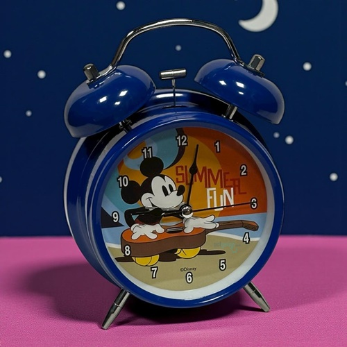 Masa Üstü Sevimli Mickey Mouse Çalar Saat Mavi