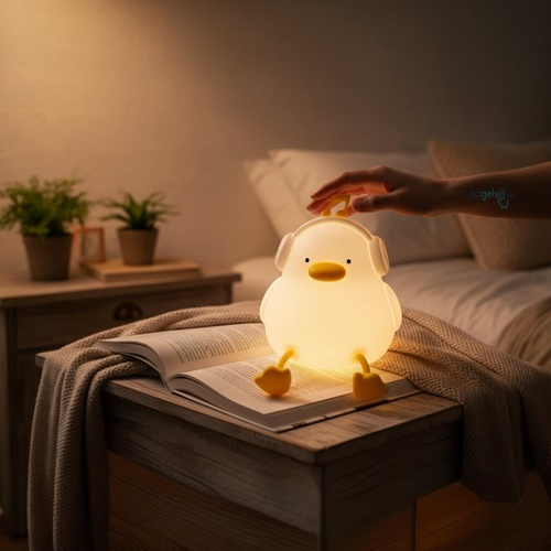 Masa Üstü Silikon Sevimli Kuş Usb Şarzlı Led Lamba