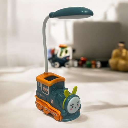Masaüstü Tren Temalı Kalemlikli Led Lamba Yeşil