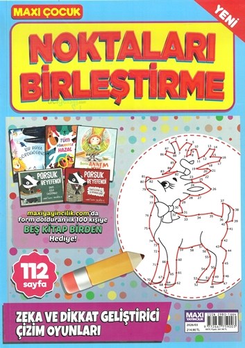Maxi Çocuk Dergisi Noktaları Birleştirme & Sudoku 2026/03