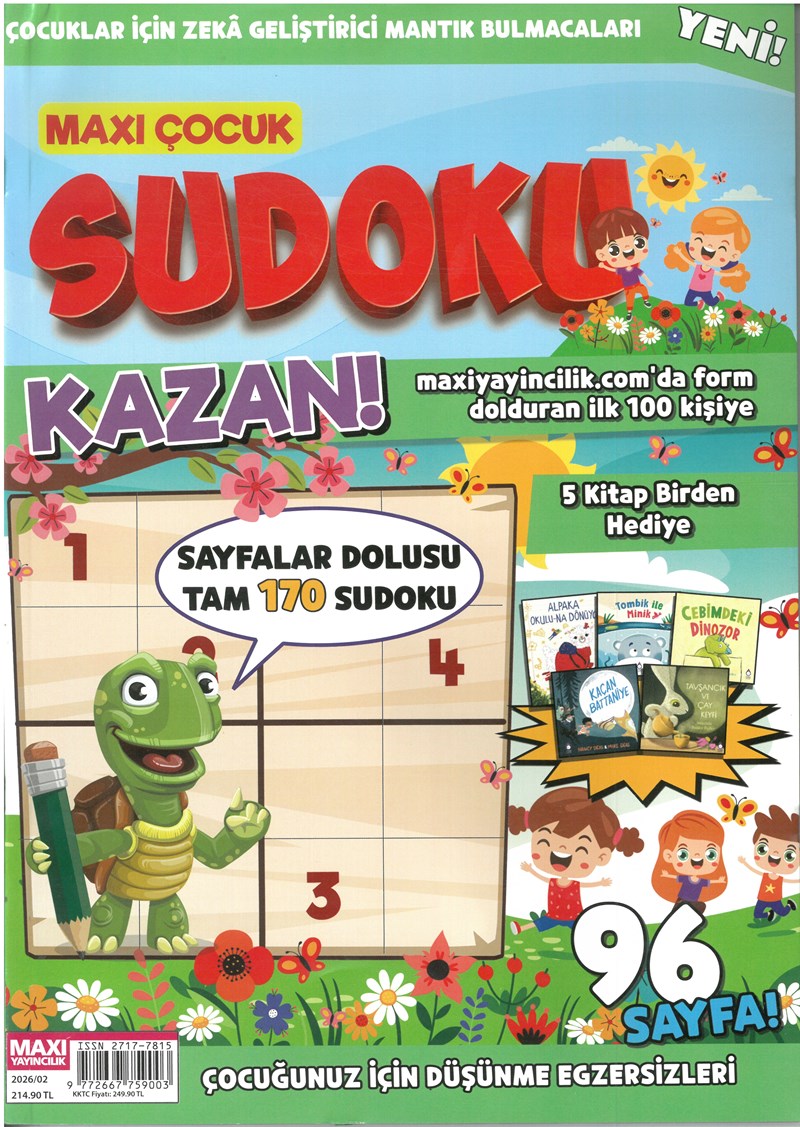 Maxi Çocuk Dergisi Noktaları Birleştirme & Sudoku 2026/02