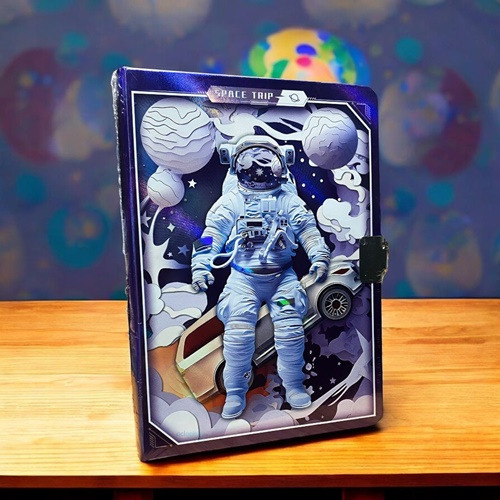 Maxx Astronot Temalı Kilitli Hatıra Defteri