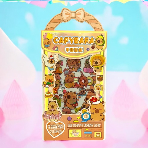 Maxx Sevimli Capy Bara Figürlü Sticker Seti