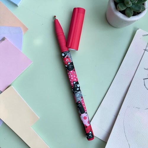 Maxx Vinson Fashion Sevimli Kediler Desenli Tükenmez Kalem