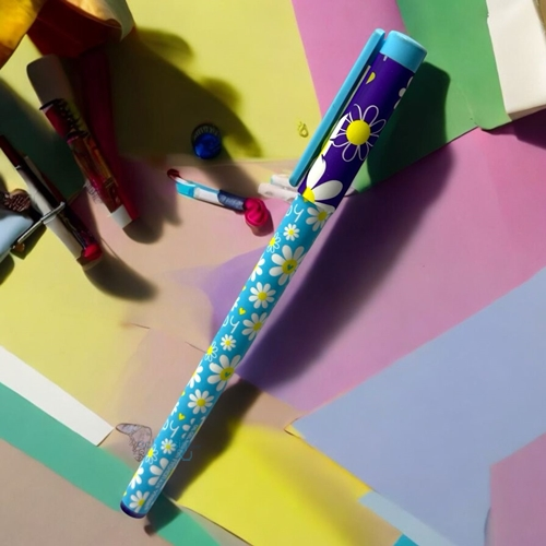 Maxx Vinson Smooth Writing Papatya Desenli Tükenmez Kalem