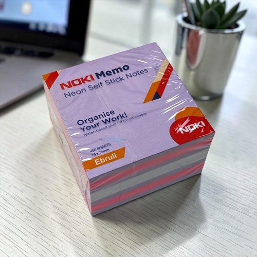 Memo Post-it Neon Yapışkanlı Not Kağıdı 75x75 Mm