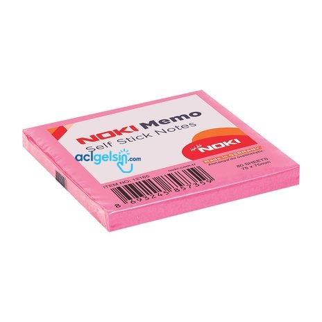 Memo Post-it Yapışkanlı Not Kağıdı 75*75mm.pembe