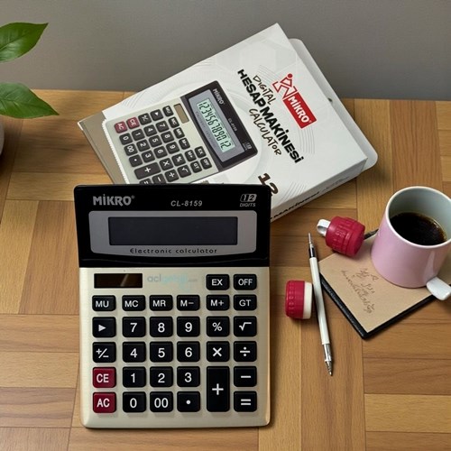 Mikro Digital Hesap Makinası 12 Haneli Cl-8159