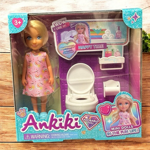 Mini Dolls Ankiki Babek Tuvalet Kılozet Seti