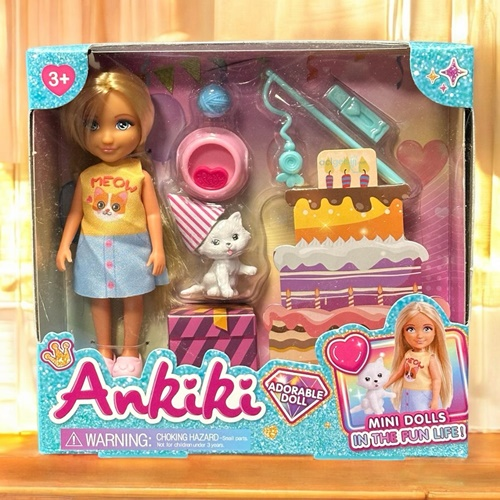 Mini Dolls Ankiki Ve Kedisi Seti