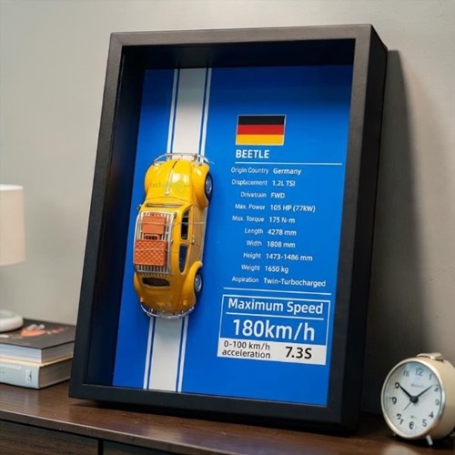 Mini Gt Volkswagen Beetle Çerçeveli Metal Model Araba Dekoratif Koleksiyon