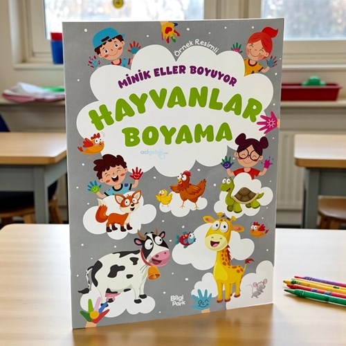 Minik Eller Boyuyor – Hayvanlar Boyama Kitabı (örnek Resimli)