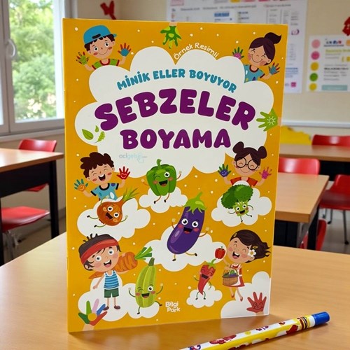 Minik Eller Boyuyor – Sebzeler Boyama Kitabı (örnek Resimli)