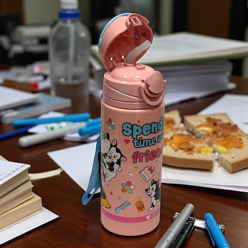 Minnie Mouse Desenli Pembe Matara 500 Ml