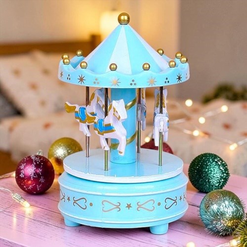 Müzikli Atlı Karınca Mavi-beyaz