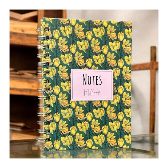My Mia Art Magnolia Midi Sert Kapak Spiralli Defter