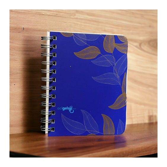 My Mia Art Mavi Yaprak Spiralli Defter