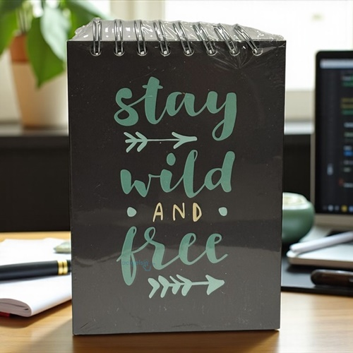 My Mia Art Stay Wild & Free Sert Kapak Spiralli Bloknot