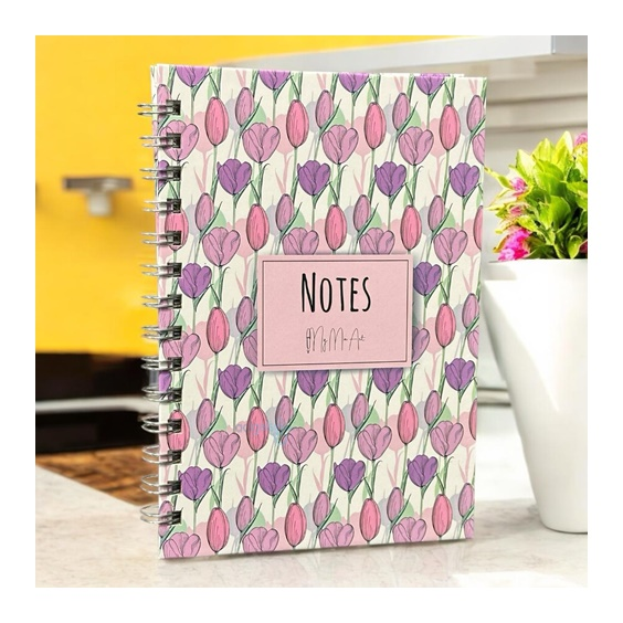 My Mia Art Tulip Midi Sert Kapak Spiralli Defter