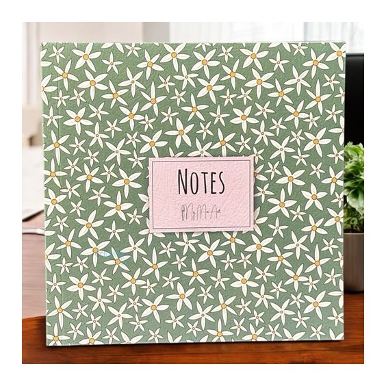 My Mia Art Yeşil Papatya Kenar Baskılı Defter