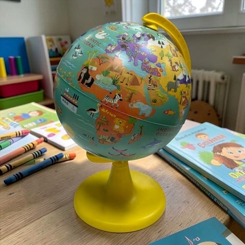 My Wild World Globe + Puzzle (15 Cm Globe-100 Pcs Puzzle)