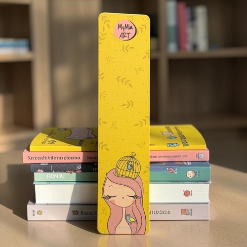Mymia Art Kuş Kafesli Kız Kitap Ayracı
