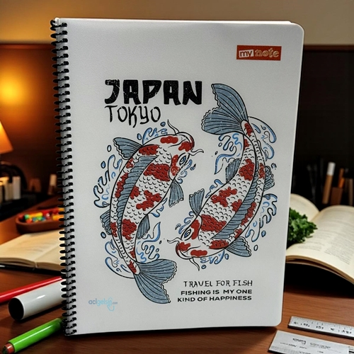 Mynote Japan Sipiralli Pp Kapak 80 Yaprak A4 Kareli Defter