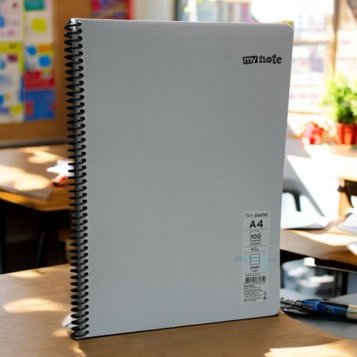 Mynote Spiralli Flex Pastel Defter A4 100 Yaprak Çizgili