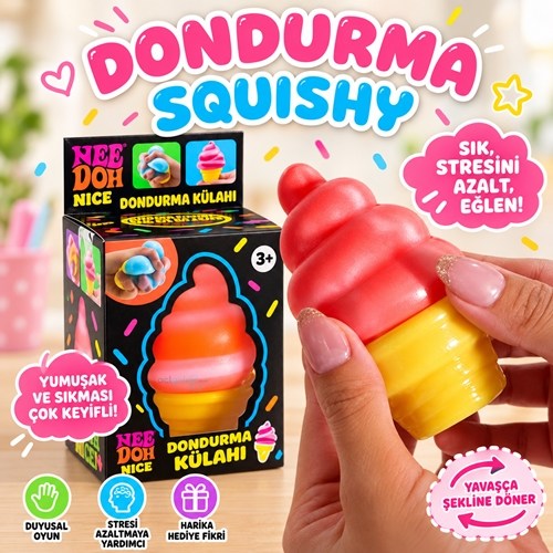 Needoh Jelly Squishy Squeeze Cream Dondurma Stres Oyuncağı