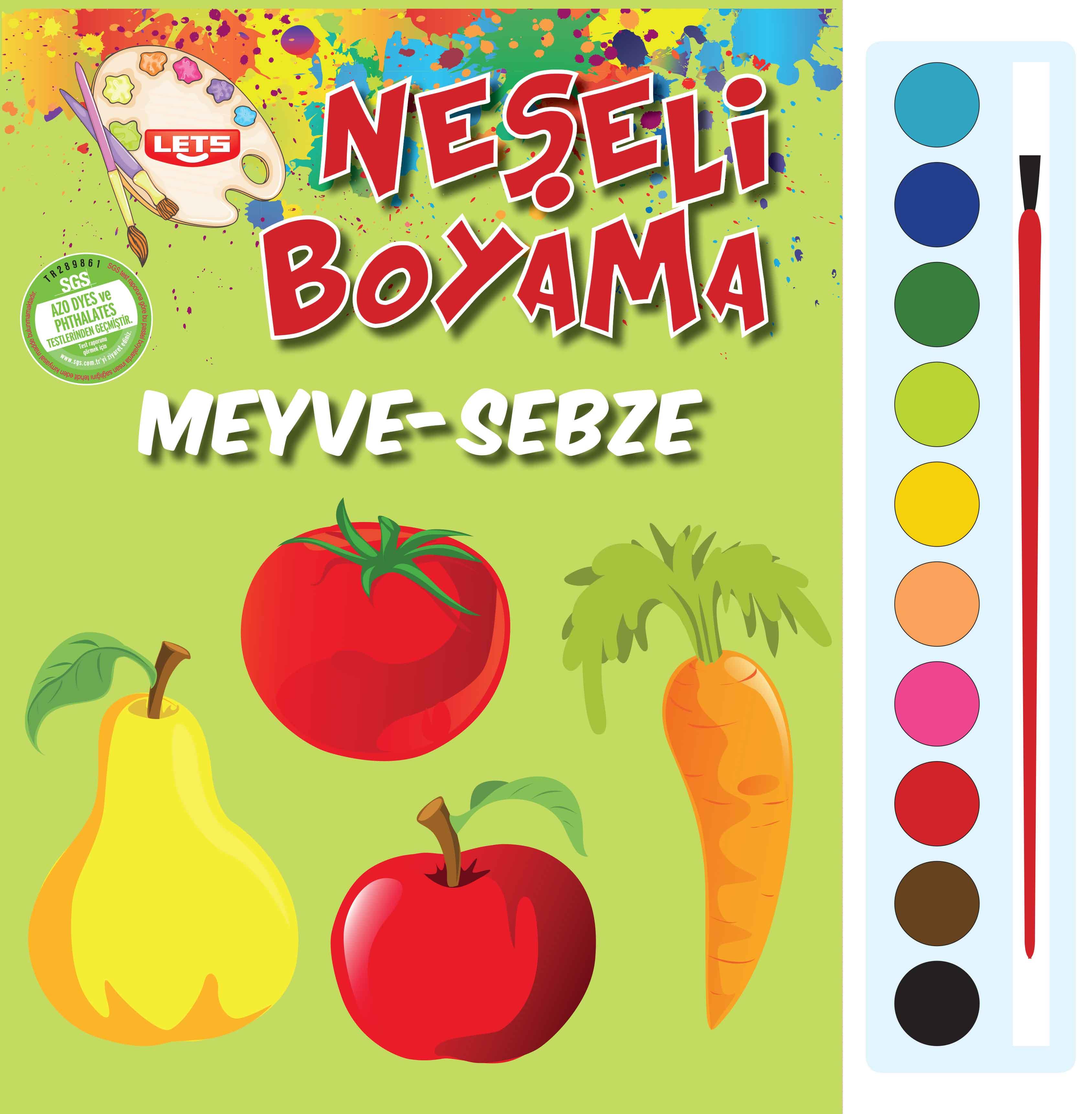 Neşeli Boyama - Meyve-Sebze
