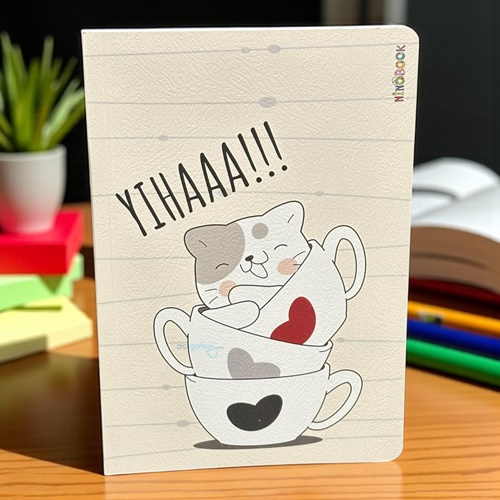 Ninobook Big Cup Of Cat Çizgisiz Defter