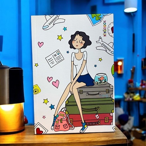 Ninobook Gezgin Renkli Sayfalı Çizgisiz Not Defteri