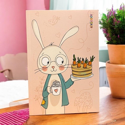 Ninobook Tavşancık Renkli Sayfalı Çizgisiz Not Defteri
