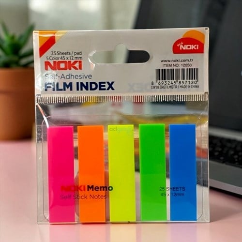 Noki Memo İndex 5 Renkli Film Yapışkanlı Not Kağıdı