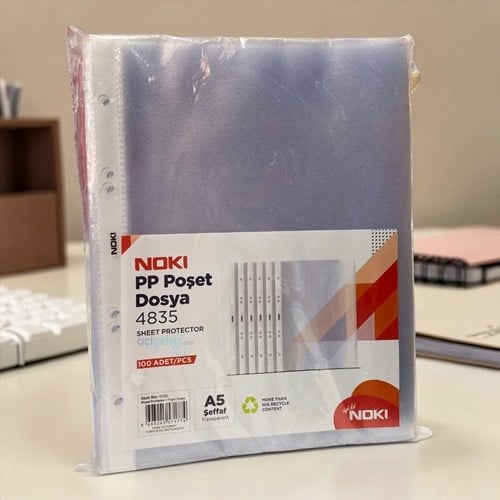 Noki Poşet Dosya Delikli A5 100lü