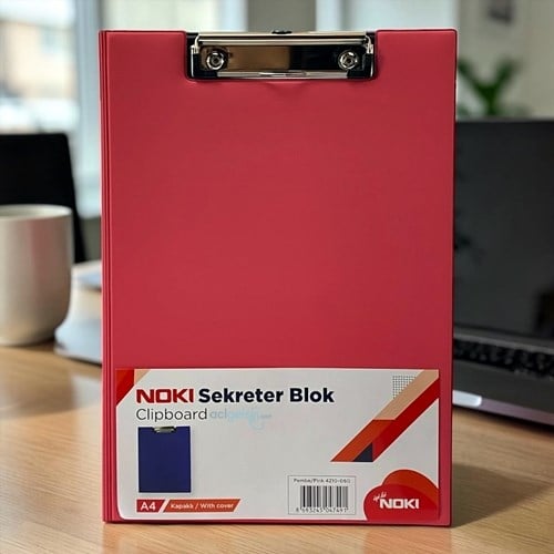 Noki Sekreterlik A4 Kapaklı Blok Pembe