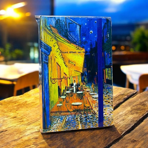 Not Defteri Lastikli A6 Bloknot Van Gogh 80 Yaprak Çizgili