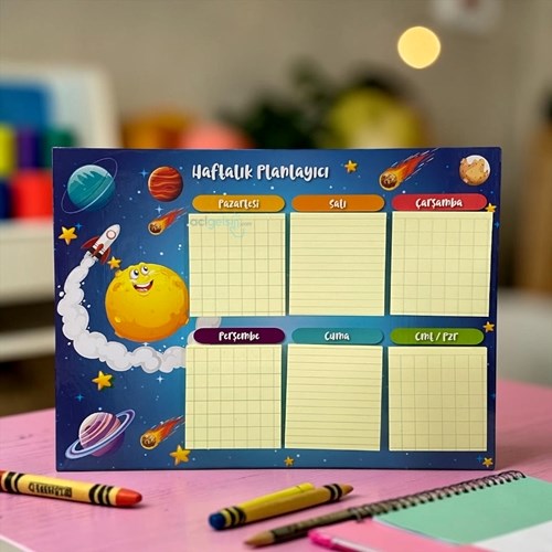 Notyaz Yapışkanlı Not Kağıdı Haftalık Planlayıcı
