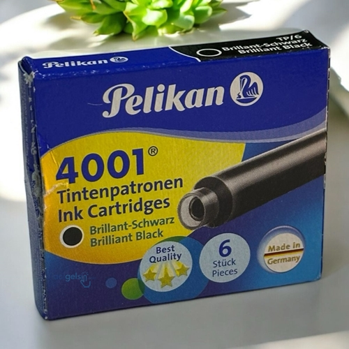 Pelikan 4001 Dolmakalem Mürekkep Yedek Kartuşu Siyah 6 Lı