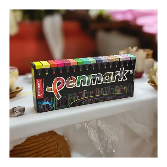 Penmark Fosforlu Kalem 16 Li Süper Kutu