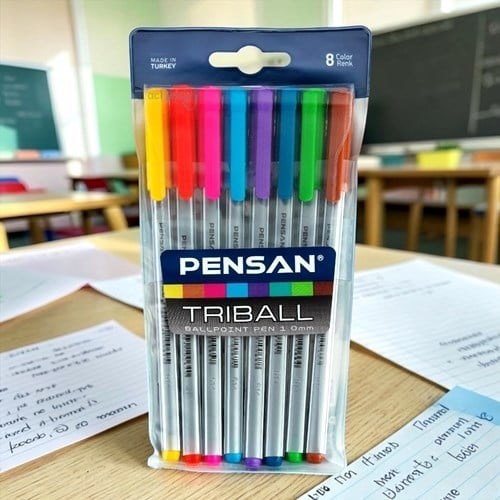 Pensan Triball Tükenmez Kalem 8 Renkli